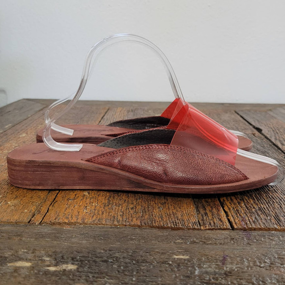 Free People 'Daybird' Mini Stacked Wood Wedge Slide Sandal - Picture 1 of 8